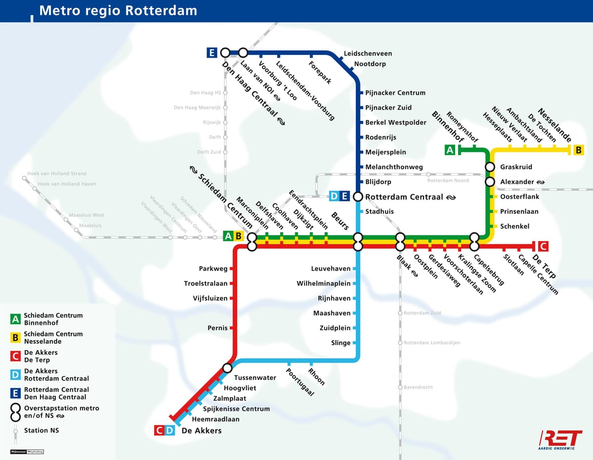 a hágai metró térkép
