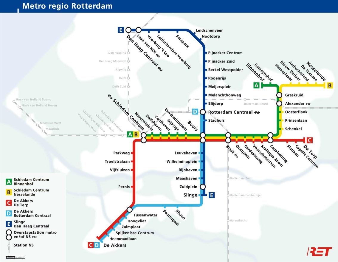 ret térkép Rotterdam
