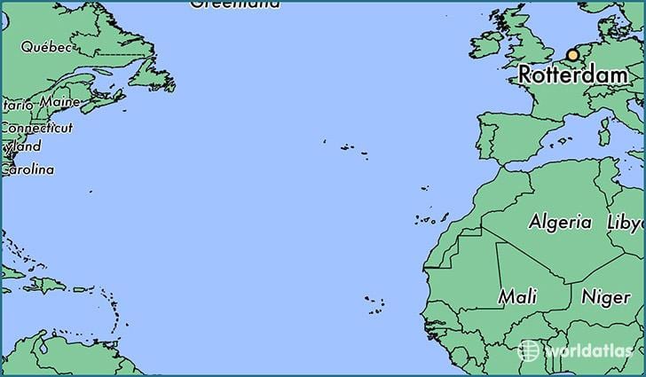 térkép Rotterdam a világ 