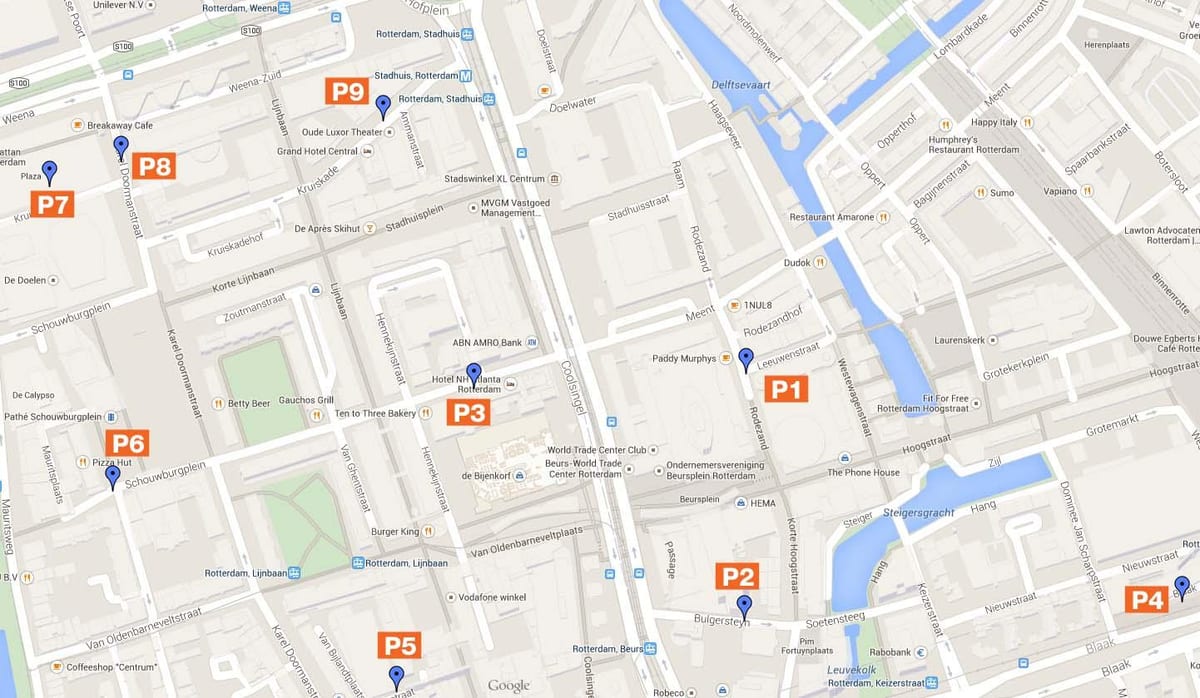 Térkép Rotterdam parkolási övezetek 