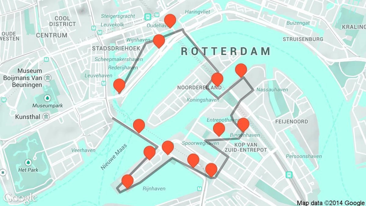 Térkép Rotterdami építészeti 