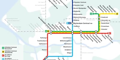 Rotterdam földalatti térkép