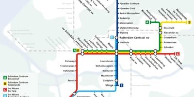 Rotterdam metró térkép