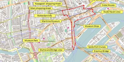 Térkép Rotterdam séta 