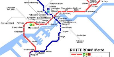 Ret Rotterdam villamos térkép